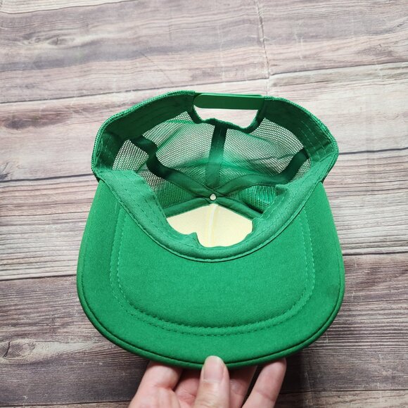 ⭐️ Green Happy Face Saint Patricks Day Trucker Hat - Picture 3 of 6
